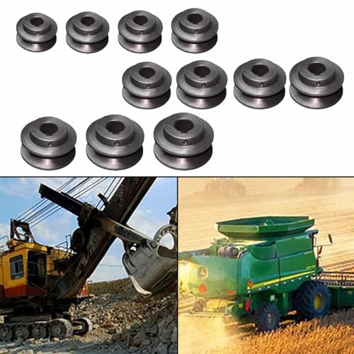 tooloflife Cast Iron V Belt Pulley, Heavy-Duty V-Groove Pulley for Industrial/DIY Power Transmission (24mm/0.94in) - size: 24mm/0.94in