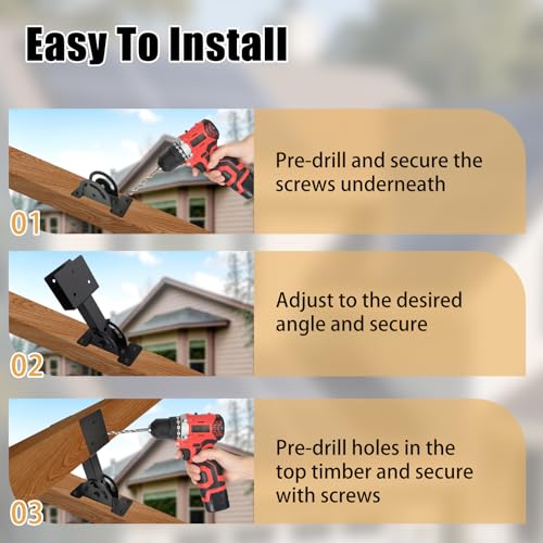 2x4 Heavy Duty Roof Riser Brackets Kit 4 Pcs - size: 2x4-4