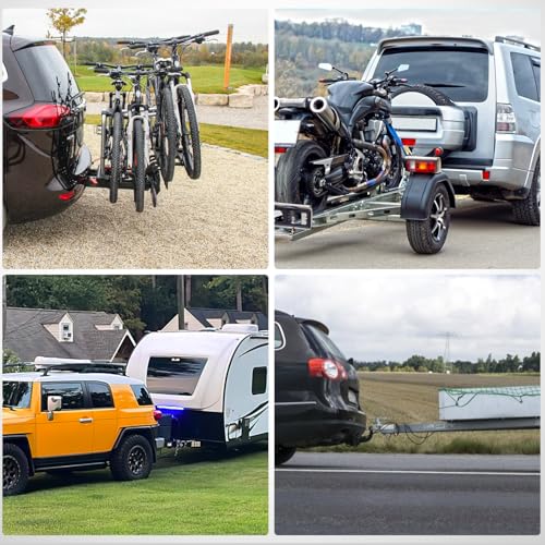 Nilight Hitch Adapter 2.5" x 10" Combo Bar Trailer Receiver Tube | Weld-on Raw Steel Hitch Bar Heavy Duty Unpainted Steel Receiver Extension - color: 2.5" x 10" Receiver Steel