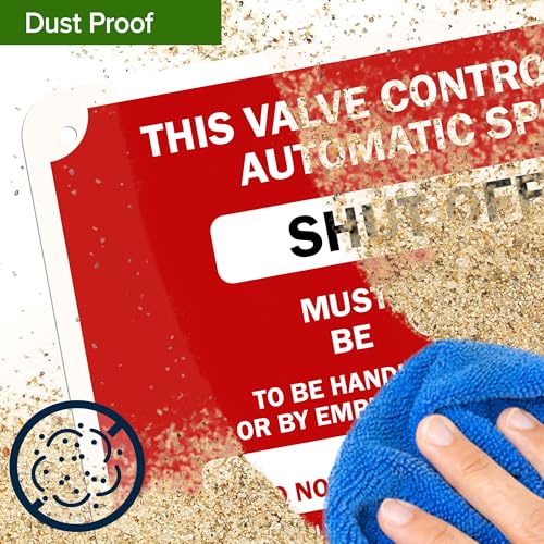 This Valve Controls Supply To Automatic Sprinklers Shut Off Valve Sign, 10x7 Inches, Rust Free .040 Aluminum, Fade Resistant, Made in USA by My Sign Center - size: 7x10 Aluminum