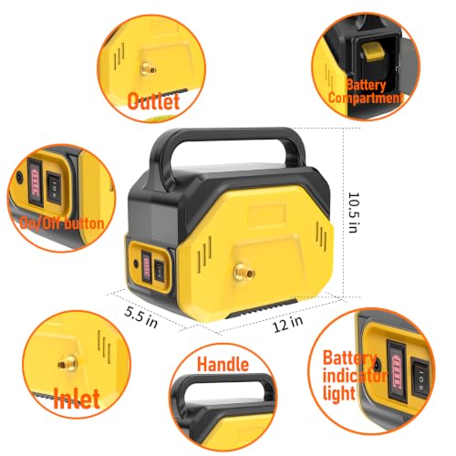 Water Transfer Pump Compatible with Dewalt 20V Battery(No Battery)