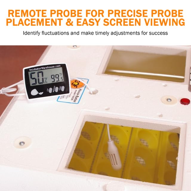 IncuThermβ’ Plus Digital Thermometer and Hygrometer for Egg Incubator