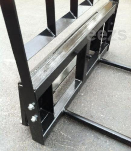 Skid Steer Attachment, 2 x 49" Hay Bale Spear w/Guard-WD, Rated 3000 LB, Quick Attach - size: 2 x 49" W/ Guard