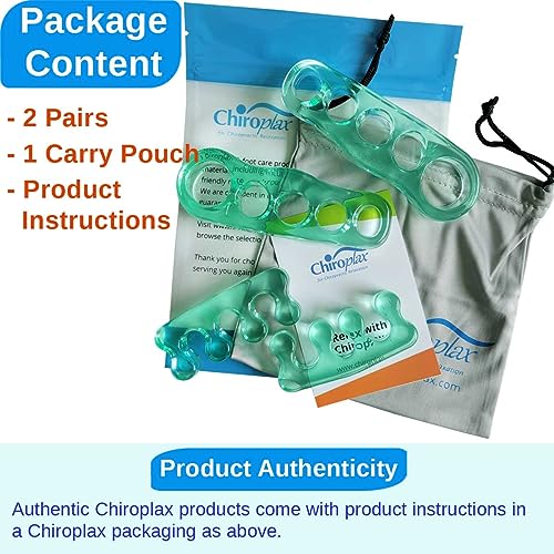 Chiroplax Gel Toe Separators Stretchers Spacers Bunion Tailor's Relief - color: Mint Green