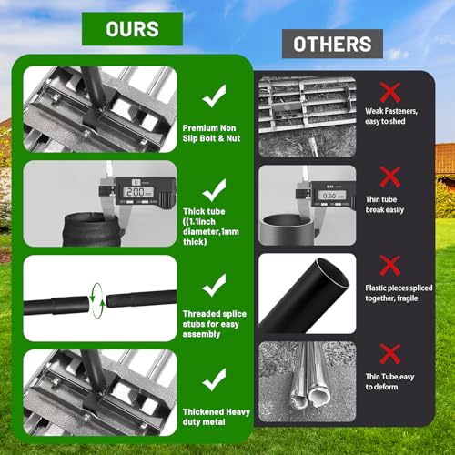 Lawn Leveling Rake 34"x10",Lawn Leveling Tool with 68" Long Adjustable Stainless Steel Handle for Leveling Soil,Grass,Sand or Dirt,Heavy Duty Lawn Leveler for Backyard,Garden,Golf Course,Farm,Pasture - style: 34"x10"