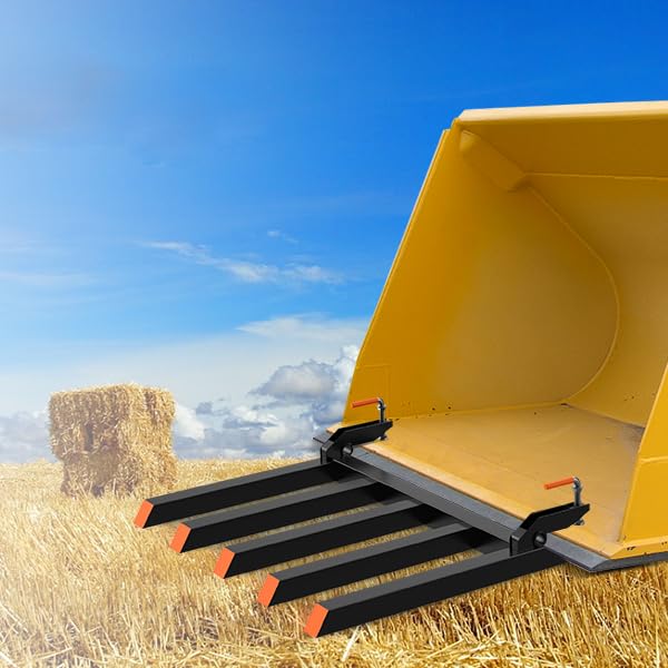 Garvee Clamp on Debris Forks for 48" Bucket, 2500 LBS Pallet Fork