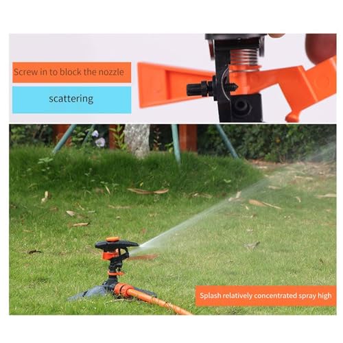 Sprinklers for Yard, Adjustable 360 Degree Rotation Garden Sprinkler Head for Large Area Coverage, Irrigation System for Garden - color: Red