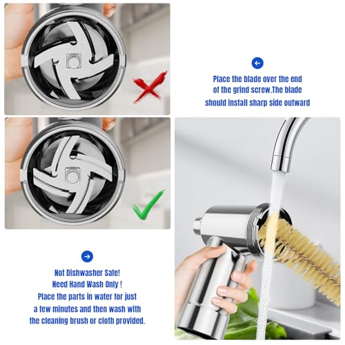 Stainless Steel Meat Grinder Attachments for KitcheAid Mixers - size: All Stainless Steel
