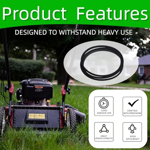 429636 197253, 1/2"x101" Mower Deck Belt, Replacement for Craftsman, Husqvarna YTH18542 YTH1942 YTH22V42, AYP 532429636 532197253, 598559101 592855001, Poulan PP19A42 - color: 429636