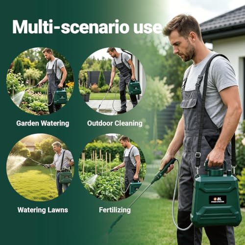 Battery Powered Sprayer 2 Gallon Powerful Electric Weed Sprayer Pump Garden