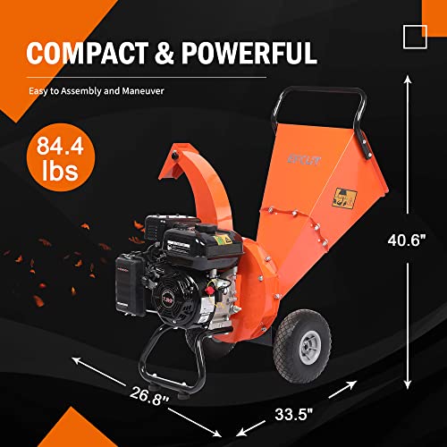 C30 LITE Wood Chipper Shredder Mulcher Heavy Duty 7 HP 212cc Gas Powered 3 Inch Max Capacity 1-Year Warranty After Product Registration - size: Mini: Compact & Mighty - C30 Lite