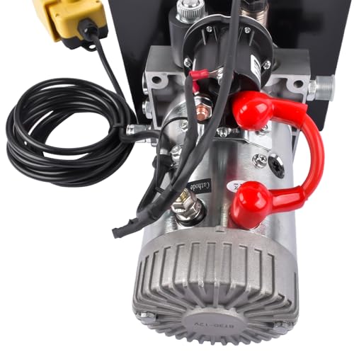 12 Quart Single Acting Hydraulic Power Unit 12V DC Hydraulic Power Unit SAE #6 Port 2880 RPM 2950 PSI with Steel Reservoir for Dump Trailers, Truck Lifts, Car Lifts Mustrod - size: 12 Quart Single Acting