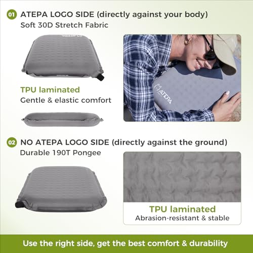 ATEPA Inflatable Seat Cushion - color: 2 Pack - Grey