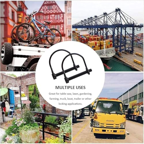 INCREWAY 4pcs Wire Lock Pin, 1/4" Heavy Duty Safety Coupler Shaft Locking Pin Hitch Pto Pin Round Loop Wire Lock Trailers Pin - size: 4 PCS