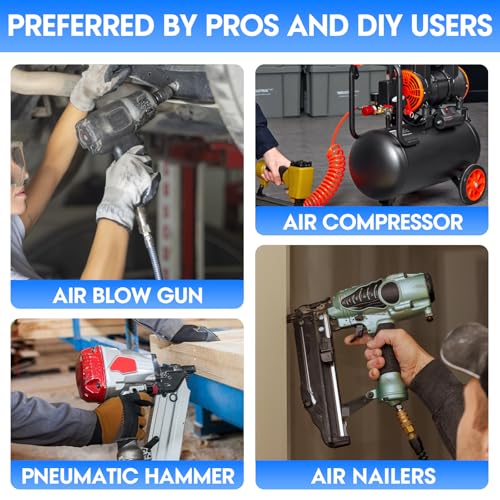 2-Way Air Hose Splitter, 1/4" NPT Air Compressor Connector