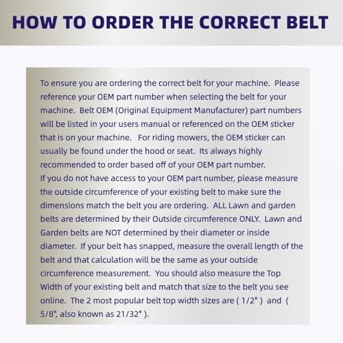 Lawn Mower 54" Deck Belt 1/2" X152.5" Replacement for John Deere M154296 M158131 Z425 Z435 Z445 Eztrak Mower