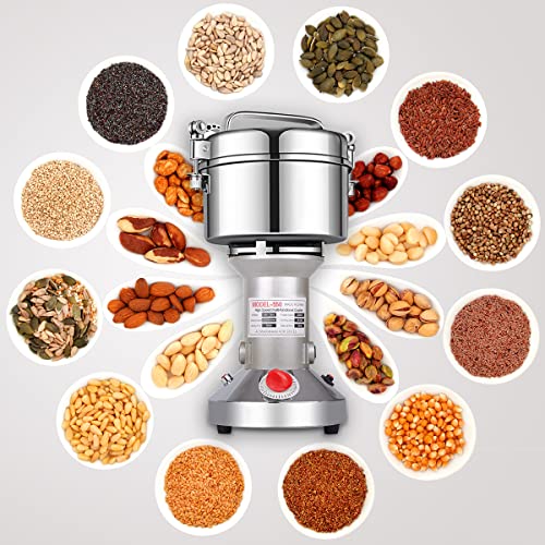 LEJIEYIN Electric herb Grinder 550g High Speed Electric Stainless Steel Spice Flour Mill Herb Grinder Powder Machine for Dry Food Grin - size: 550 g