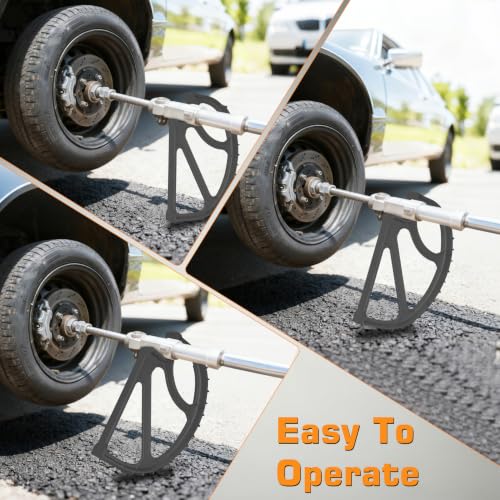Easy Lift Trailer Jack(Black),Heavy Duty Boat Trailer Jack Suitable for 8-15 Inch Wheels of Single-axle Vehicles,Boats,Camping Trailers,etc.,Aluminum Alloy Boat Trailer Jack,Quick Jack - color: Black