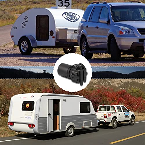 BELOMI Trailer Plug Adapters, 7 Pin to 4 and 5 Flat Blade Trailer Connector, 2-in-1 Flat Blade Plug, Automotive Accessories Universal for Trailer, Tow Hitch, RV, Boat