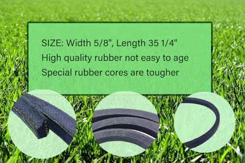 2 Pack 954-05040 Drive V-Belt 5/8" X 35-1/4" for Troy Bilt Pony Craftsman T110 MTD Cub Cadet Huskee LT4200 754-0241A 754-05040 CMXGZAM501087 - color: 5/8" X 35-1/4"