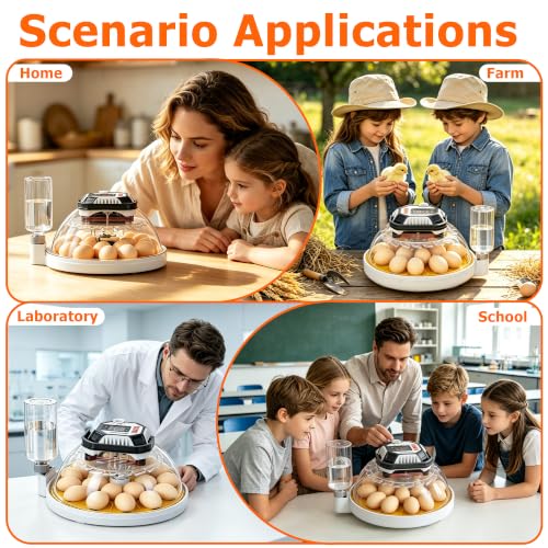 Egg Incubators for Hatching Eggs, Temperature&Humidity Control