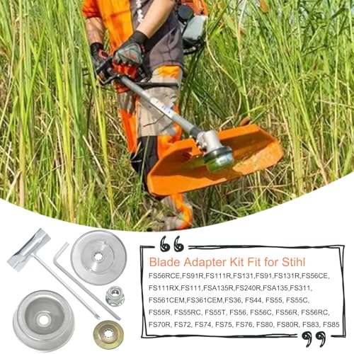 Blade Adapter Kit with for STIHL FS56 FS70 FS91 Attachment for Brushcutter | 4137 710 3800 Fits for Stihl FS36, FS44, FS55, FS55R, FS55RC, FS56, FS56R, FS56RC, FS70R, FS80, FS80R, FS83, FS85 FS90, FS74