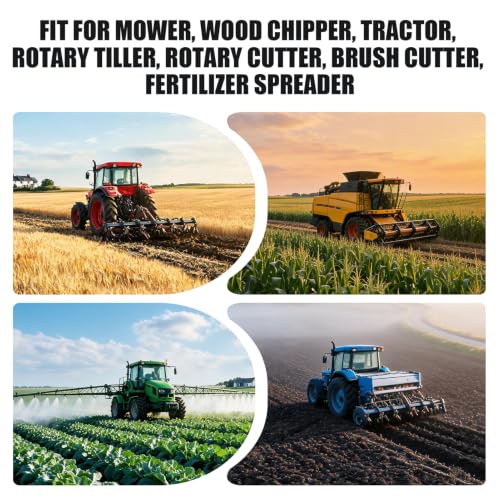 PTO Shaft 1 3/8" 6 Spline End T1 20"-24" PTO Drive Shaft for Tractor T1-500-05B-05B-YIIIP,Series 1 Tractor PTO Shaft,Fit for Mower,Wood Chipper,Tractor,Rotary Tiller,Rotary Cutter,Brush Cutter
