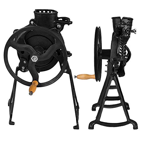 Manual Corn Thresher - Hand Sheller With Wooden Handle, Cast Heavy Duty Iron Shelling Machine for Small Farm and Household Usage
