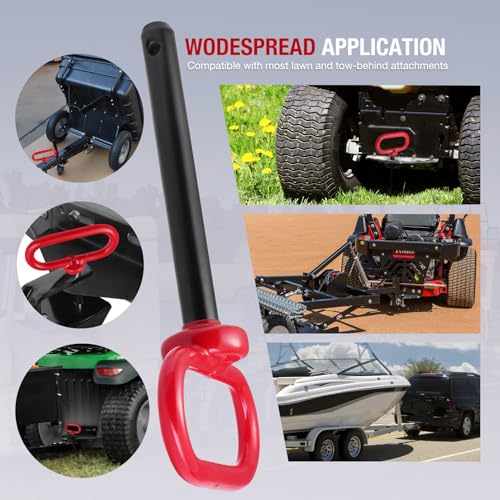 Trailer Hitch Pin, 1/2 x 4 Inch Tractor Hitch Pin with R-Clip Pin for Lawn Mower, Tractor, Trailer (Red) - size: 1/2 x 4 Inch