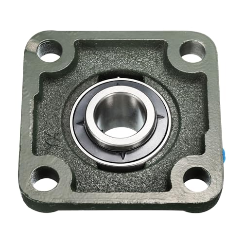 uxcell 2pcs UCF205-15 Pillow Block Bearings 15/16 inch Bore Self Alignment, Solid Cast Iron Base Square Flange Mounted Chrome Steel Bearings - size: UCF205-15