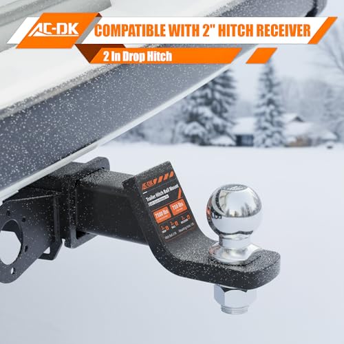 Trailer Hitch Ball Mount with 2" Ball for 2-Inch Receiver - size: 2 inch ball