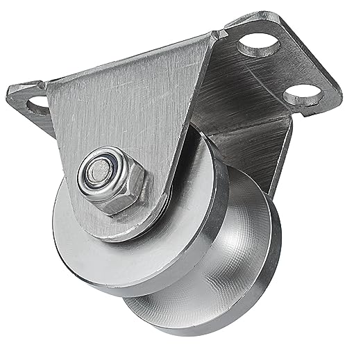 Cable Pulley Wheel Wall Mount, Duplex Bearings, Stainless Steel Rope Pulley for Pulley System, Sliding Gate, 1 Pack - size: 32mm_1 PCS