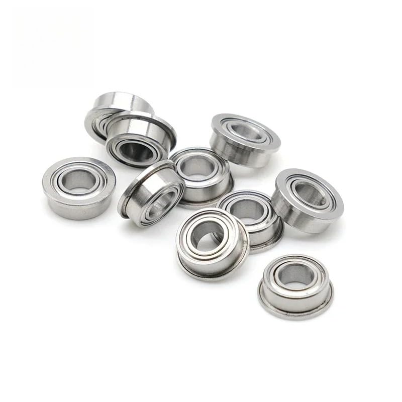 10pcs F604ZZ Flange Ball Bearing 4x12x4mm ABEC-7 Metal Shield ZZ for Drone Micro Motor Precision Instruments - size: F604ZZ 4x12x4