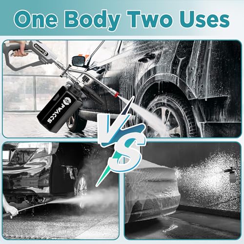 PWACCS Pressure Washer Foam Gun with Dual Connector, 1.5 Liter