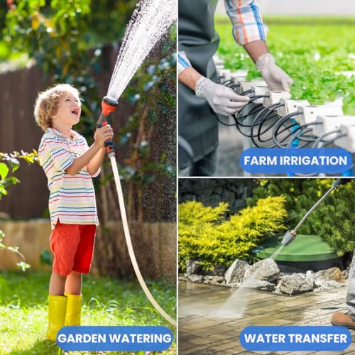 FOTING 1.5HP Shallow Well Pump with Pressure Tank, 1340GPH Jet Pumps Garden Pump, Water Transfer Draining Irrigation Pumps, Water Booster Jet Pump Stainless Steel for Home Garden Lawn Farm, Blue