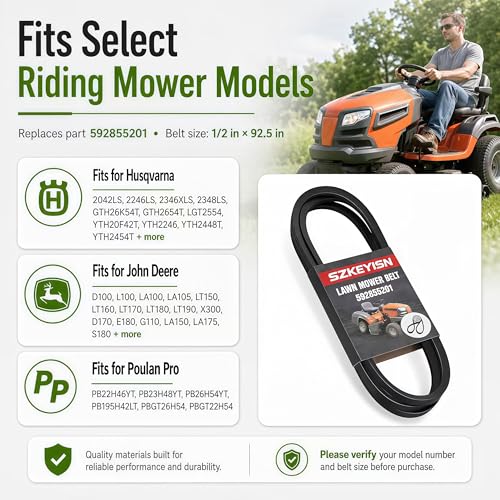 130969 532130969 Drive Belt Compatible with Husqvarna Craftsman Tractors