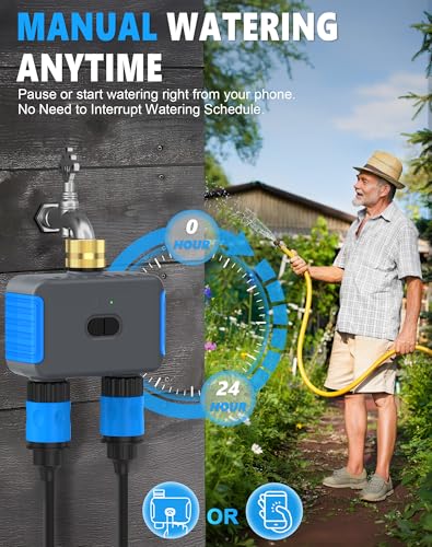 WiFi Sprinkler Timer, Smart Bluetooth Hose Timers - size: 2 Outlet