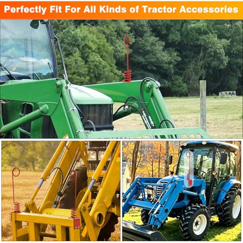 2PCS Heavy Duty Hydraulic Hose Hanger for Tractor, Red - color: 2PCS Red