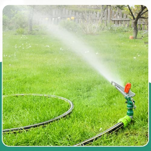 VIHOSE 1-1/2 '' Agriculture Irrigation Sprinkler Large Area Farm Gun | Irrigation Sprinkler, Aluminum, 360° Rotating Impact, Agricultural Cannon Watering Spray, for Garden Farm Lawn Diameter - size: 1-1/2 Inch