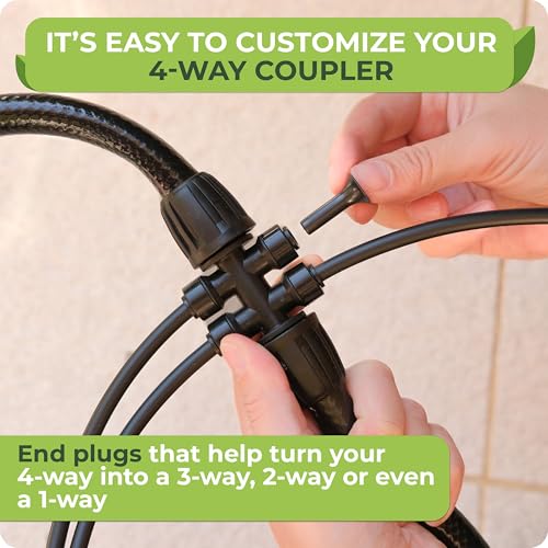 CARPATHEN 1/2" to 1/4" Quick Connect Fittings for Drip Irrigation System