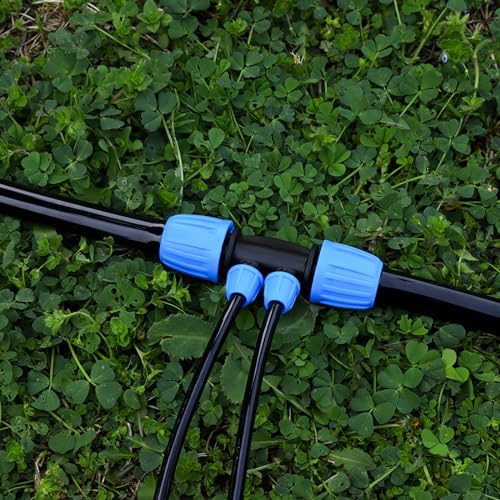 10 Pcs 1/2 to 1/4 inch Garden Hose Tubing Irrigation Fittings - size: 10 PCS 1/2" to 1/4" 4-Nut Way