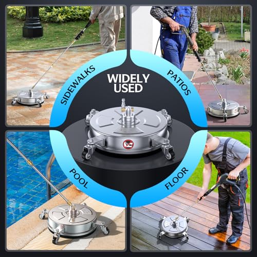 14" Pressure Washer Surface Cleaner 4500 PSI with 304 Stainless Steel