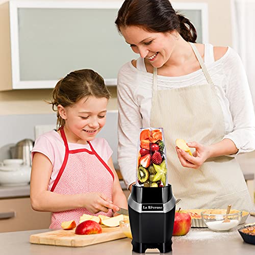 La Reveuse 1000W Power Blender For Smoothies, Shakes, Frozen Drinks, Black - color: Black