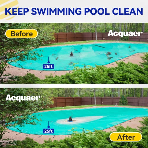 Acquaer 1/4 HP Automatic Pool Cover Pump, 2950 GPH, 115V, 25ft Cord - color: Black & Blue