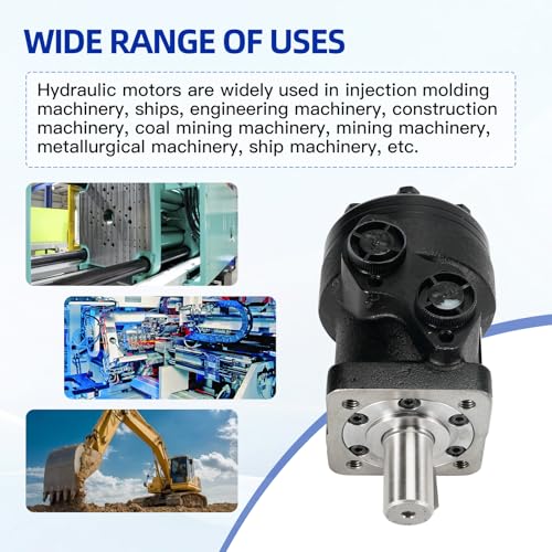 Hydraulic Motor 255040F3DD22AAAA 9-8287 98287, 4 Bolt Mount, Shaft 1" Dia. x 1-3/4" Keyed, Reversible Clockwise Rotation, Roller Stator, Fit for White WR Series, One Year Quality Assurance