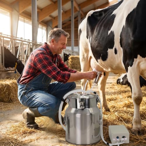 2-in-1 Goats and Cows Milking Machine Upgrade 3.7Gal/14L - size: 14L