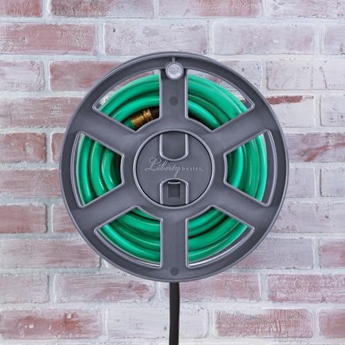 Liberty Garden Products Basics 510 Wall Mount Hose Reel, Gray Side Reel