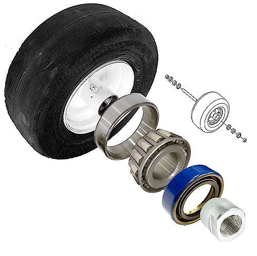 HD Switch 13x5-6 Front Wheel Bearing Rebuild kit w/Upgraded Stainless Steel Axles & Spring Loaded Seals fits Scag eXmark Toro 110-8837 1-633579 1-633585 1-633584 103-0063 1-633580 43581 482621 482622