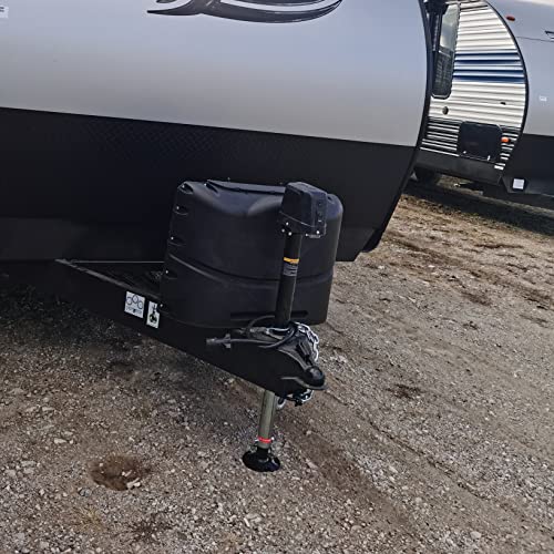 POLESTAR Electric Trailer Jack 3500lbs, Power A-Frame Electric Tongue Jack for Lifting RV Travel Utility Trailer Camper, Trailer Jack with 4.5" Drop Leg & LED Light & Manual Crank, 9-27" Lift - size: Electric A-Frame 3500 lbs