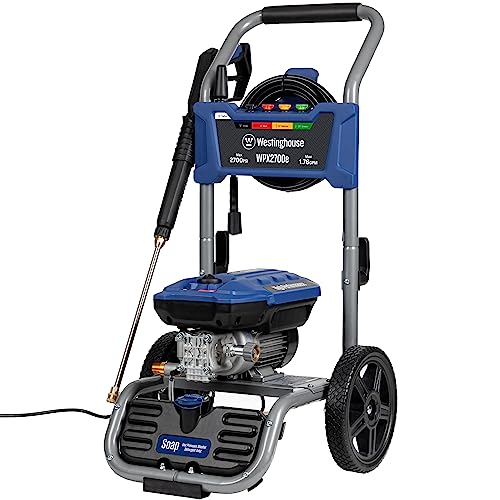 Westinghouse WPX2700e Electric Pressure Washer, 2700 Max PSI and 1.76 Max GPM, Induction Motor, Onboard Soap Tank, Spray Gun and Wand, 5 Nozzle Set, for Cars/Fences/Driveways/Homes/Patios/Furniture - style: 2700 Max PSI